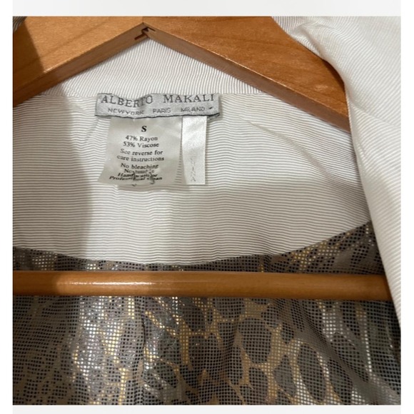 Alberto Makali‎ Eyelet Jacket Blazer  Long Sleeve White Ladies Size 6 Evening - Picture 3 of 6